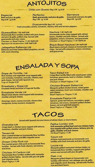 serranos austin|Menu